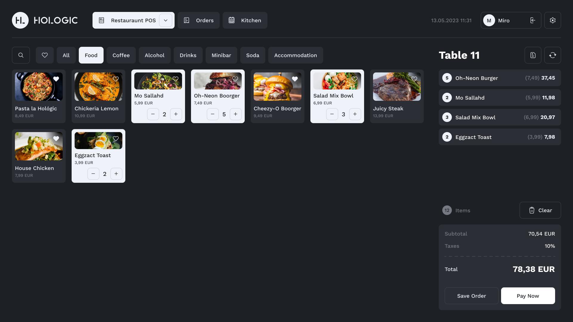 Hologic POS billing and fiscalization interface
