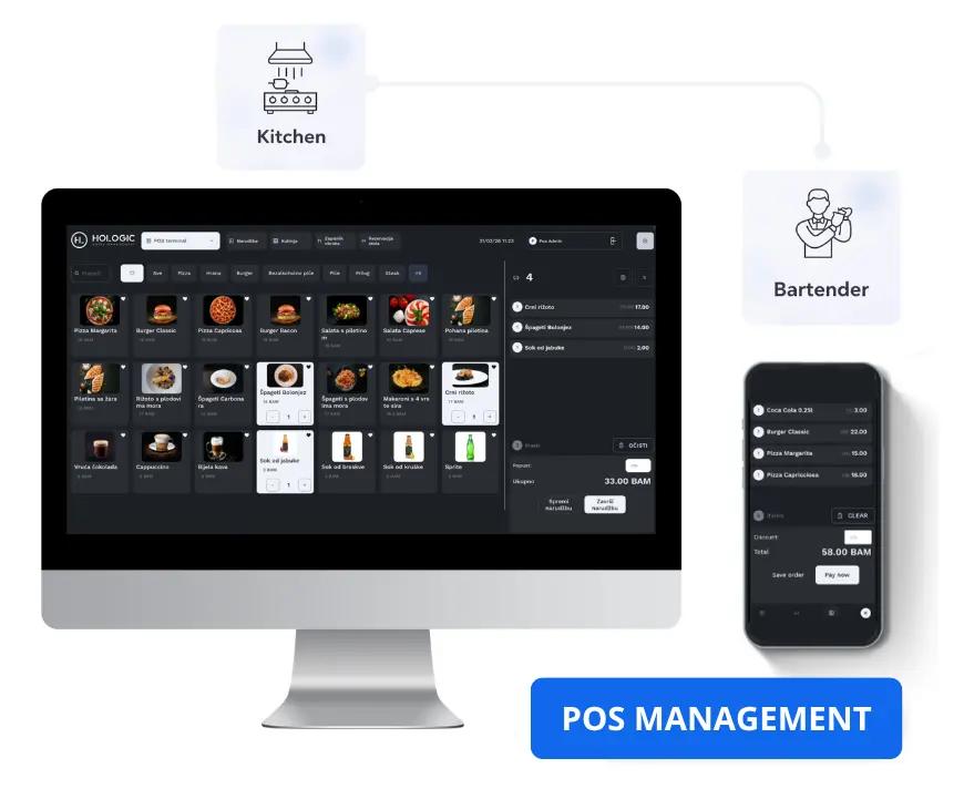 Hologic POS management — hotel restaurant and bar system